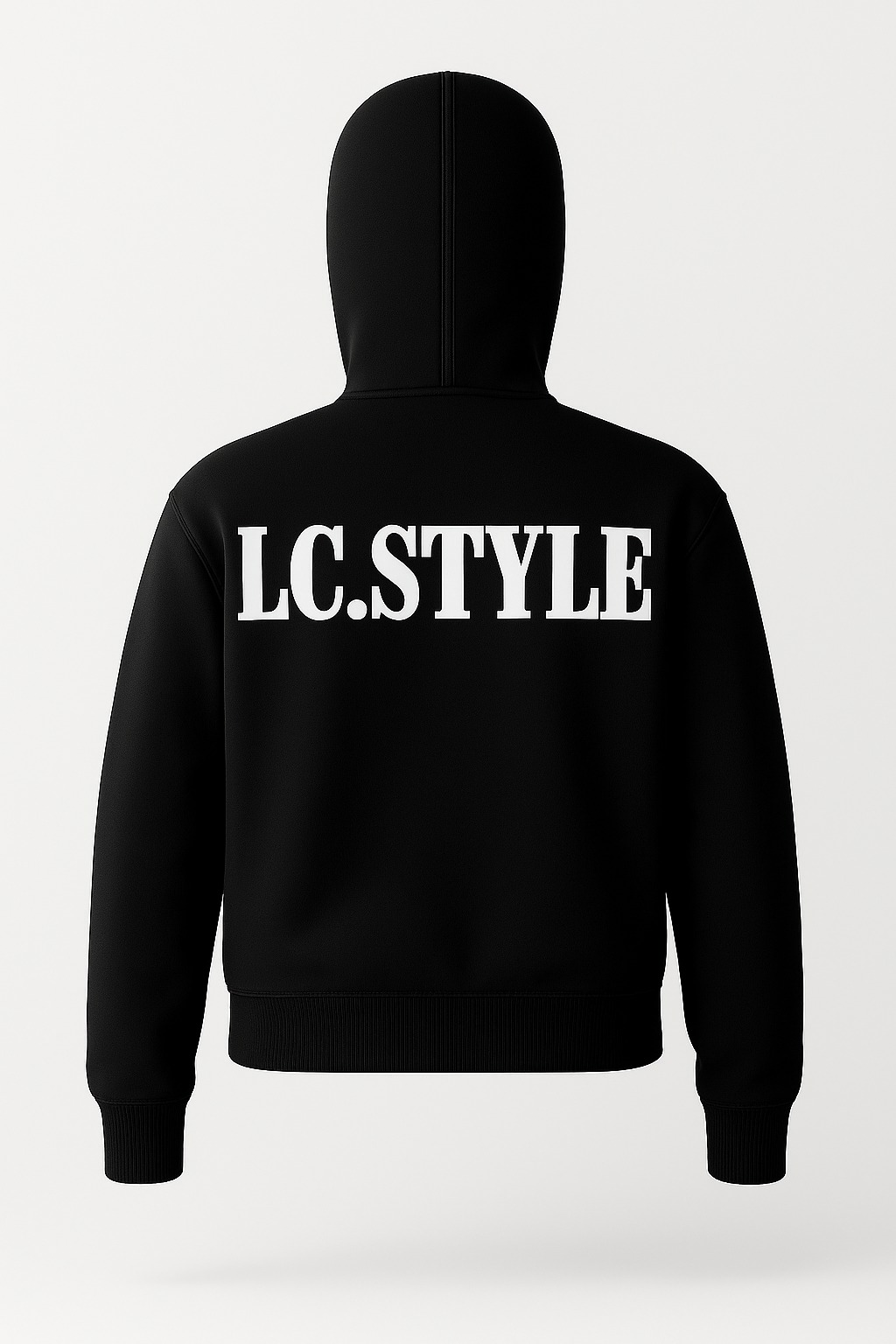 Black Masked Hoodie - Back view